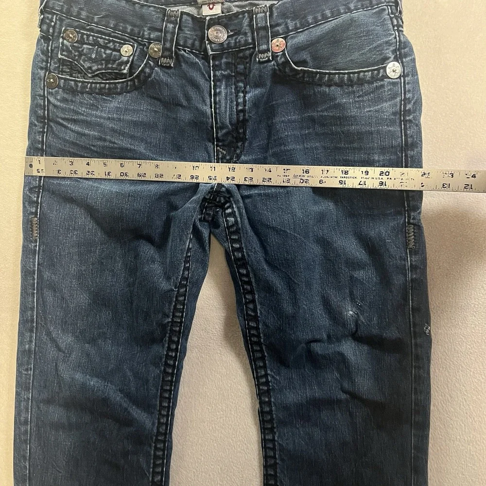 Vintage True Religion Ricky Super T Jeans Men's 36x28 Flap Pocket Raw Hem